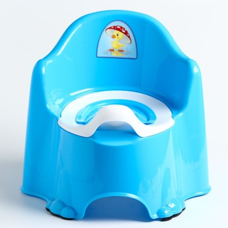 Pot children's anti -slip "comfort" with a lid, a removable bowl, blue color-2