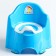 Pot children's anti -slip "comfort" with a lid, a removable bowl, blue color