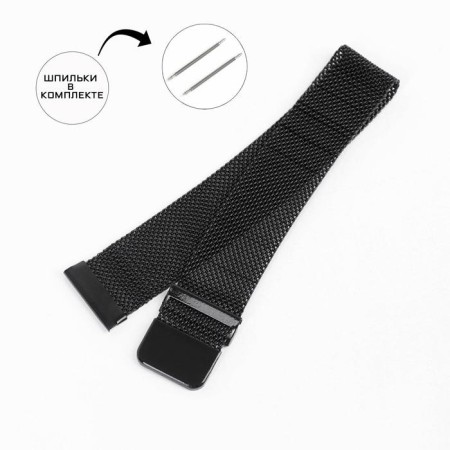 Solomon watch strap, 22 mm, metal, L-22 cm, black