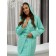 Women's waffle bathrobe Pandahug Ornella, size 52-54, mint color
