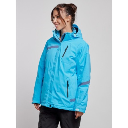 Ski jacket female winter, size 54, blue color-1