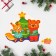 Congratulatory card "Happy New Year!" Bear and Squirrel, 9 x 9 cm, New Year