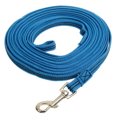 The leash zoonik is nylon with latex thread, 7 m x 1.5 cm, blue