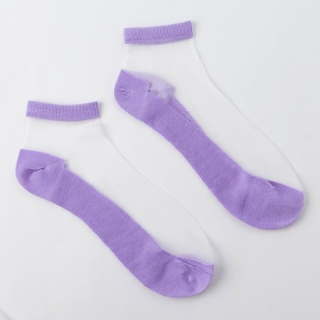Set of glass socks 3 pairs, river 35-37 (22-25 cm), central rose/goal/lavender-1