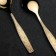 Dessert spoon "Uralochka", thickness 2 mm, gold color