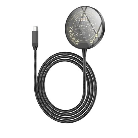 Hoco CW45 charger, 3 V 1, magnetic, PD, Type-C, 2 A, black-6