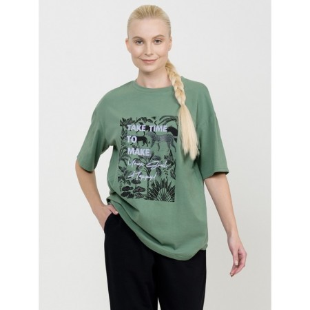 Female T -shirt, size XS, olive color-2