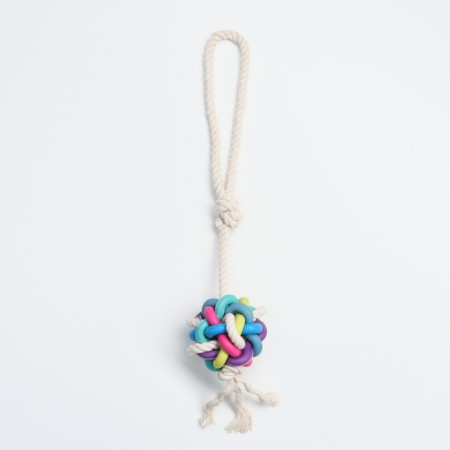 Cable toy with chewing elements "Molecule on the rope", up to 40 cm, up to 90 g, mix-1