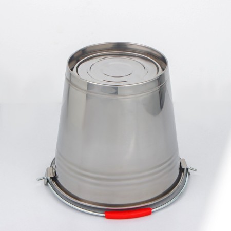 A bucket with a lid, 10 l, stainless steel-3