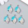Decor for creativity metal, enamel, rhinestones "Two leaves" silver 1.3x2.2 cm