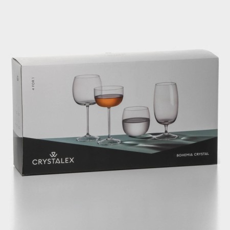 Set of glass glasses "Babble", 4 pcs, mix-15