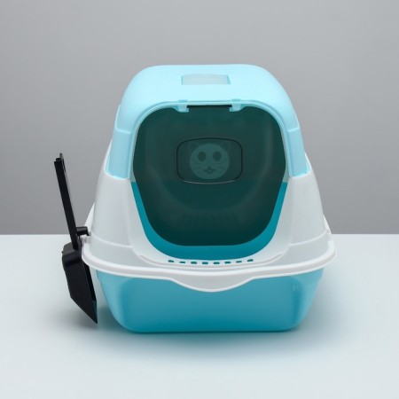 Closed 2-in-1 toilet with a removable top of 34 x 50 x 33 cm, blue-2
