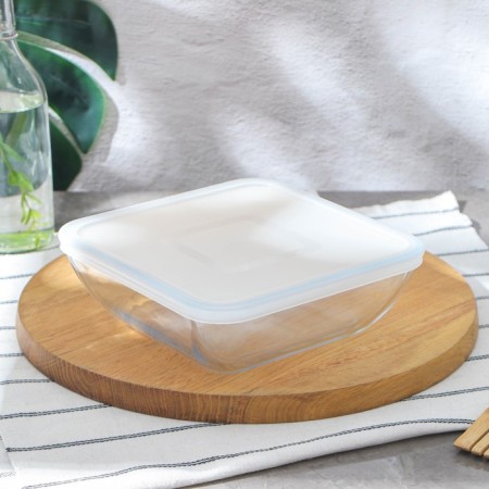 Baking shape and baking with a square lid, 20 × 7 cm