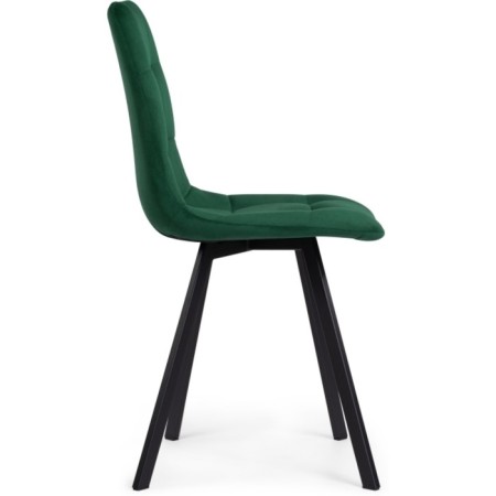 Stool on a metal frame chilli metal/velor, black/green 43.5x50x87.5 cm-2