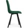 Stool on a metal frame chilli metal/velor, black/green 43.5x50x87.5 cm