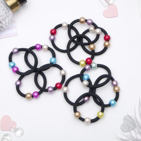 Hair gum "Three balls" Color, mix-1