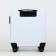 Small suitcase 20 "On a zipper, code castle, 4 wheels, white color