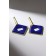 Earrings Assorted "Illusion", blue color in gold