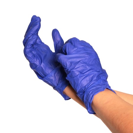 Gloves nitrilly, non -puddered, non -sterile, size L, 50 pairs, blue