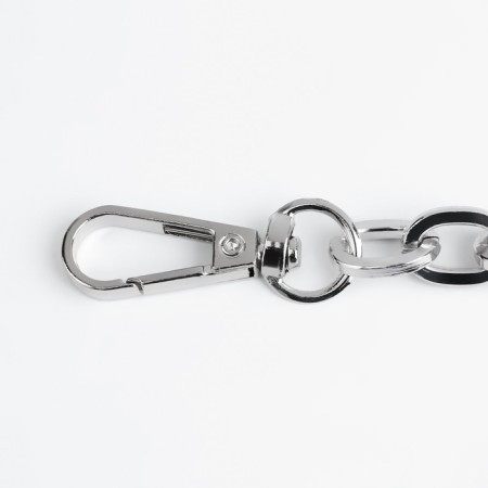 A chain for a bag, with carbines, 14 × 10 mm, 60 cm, silver color-1