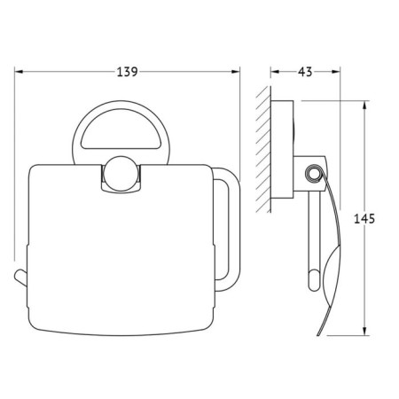 Toilet paper holder with a lid, chrome, fbs-1