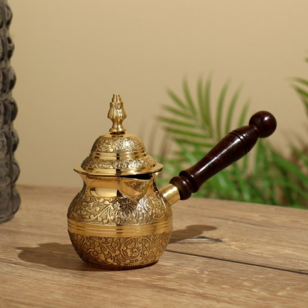 Turk with a lid 20x11x14 cm, brass