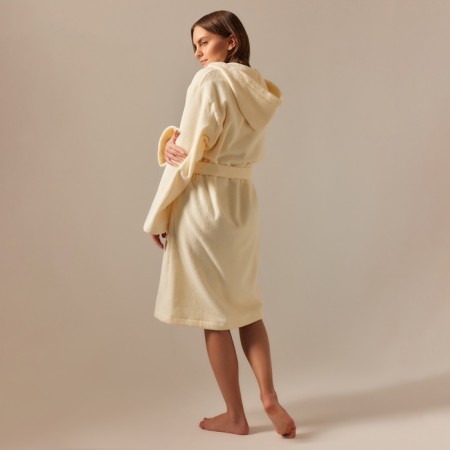 Terry robe with a hood Women's SL Home: Basic "Ivory", Rr. M, 100% HL, 420 g/m2-6