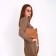 Cross-bodi with lightning, brown color