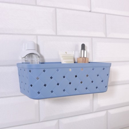 Organizer for storage, hinged, 1 section, with adhesive hooks, 21.5 × 11.5 × 7.5 cm, color mix-1