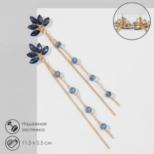 Hanging earrings with rhinestones 