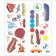 Three cats. Developing stickers. Transport