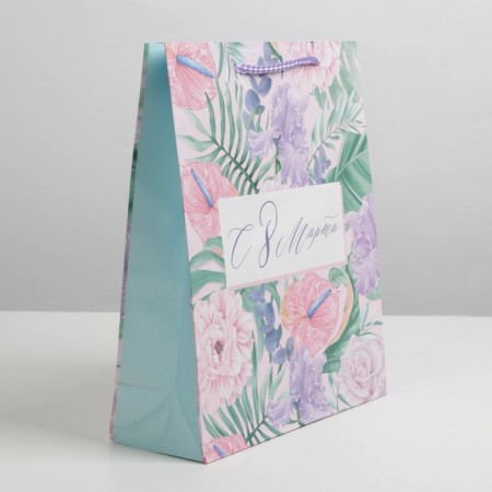 Package Gift Laminated Vertical, packaging, "Delicate holiday", Ml 21 x 25 x 8 cm-3
