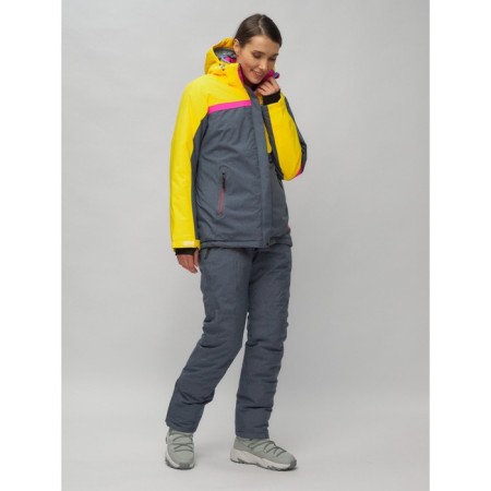 Ski suit female, size 42, yellow color-10
