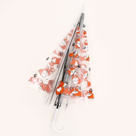 Umbrella Children's "Corgi" semiautomatic device, transparent, d = 90cm-10