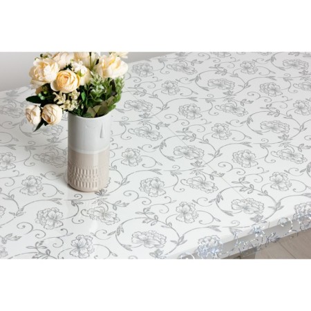 The oilcloth is transparent "Bind silver", thickness 0.8 mm, 80 cm, 20 p.m., BRT-005-1,-1