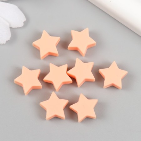 Busina silicone "Asterisk" peach d = 1.4 cm-1