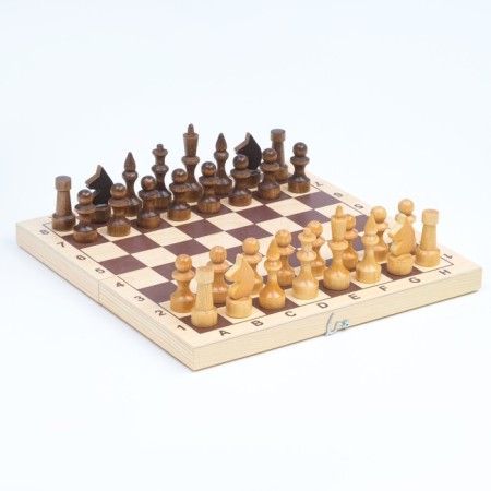 Board game 3 in 1: chess, checkers, backgammon, board wood 29 x 29 cm-1