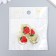 Decor for creativity Metal, enamel "Strawberry in a circle" 2.1x2.5 cm