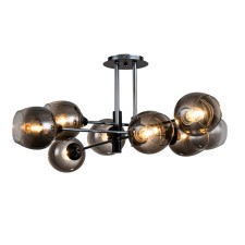 Lamp on the ESCADA rod, 1138/8P. 8x40W, E27, 800x800x360 mm, black/chrome color