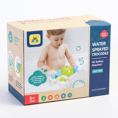 Bath toy "Crocodile", leerchka, sprayer-5