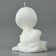 New Year 2025! Interior candle “New Year's collection: snake on coins”, white, 78 x 61 x 52