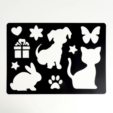 The tablet "Sand -drawing", 27 x 39 cm, sand 1 kg, stencil, set for creativity-7