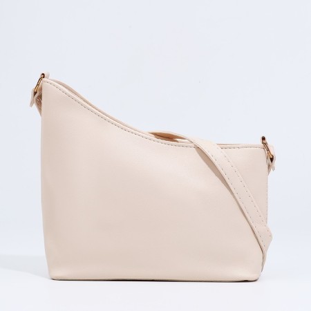 Cross-Bodi Bag on a zipper, beige color-1