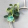 Panel wall -mounted macrame "Green Peony" 70x19 cm