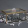 Organizer for storage "Mountains", with a lid, glass, with a mirror -bottom, 1 section, 17 × 10.5 × 7 cm, the color is transparent/copper