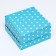 Gift box lid is, 19 x 19 x 10.5 cm. "Funny peas", Blue, White