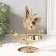 Summary for 1 candle metal d = 4 cm "butterflies in the field" gold 7.7x14x16 cm