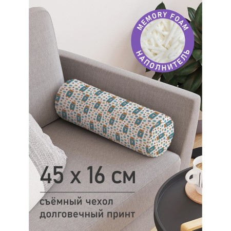 Pillow Golk "Bear with a gift, decorative, size 16x45 cm