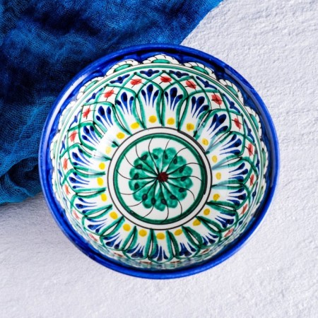 Rishtan ceramics "Patterns" 14.5 cm, small, mix-3