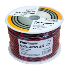 Acoustic cable ProConnect 2 x 0.75 mm², red-black, 100 m